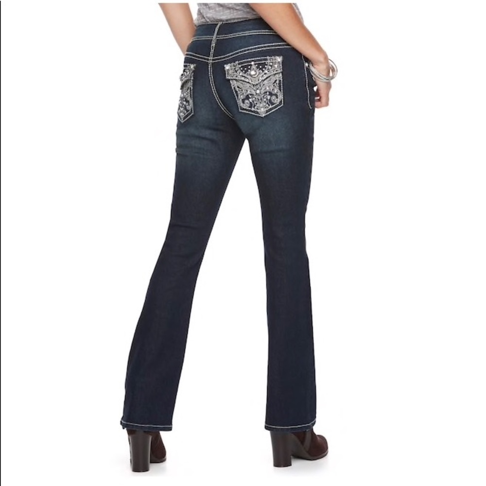 APT. 9 embellished bootcut midrise jeans